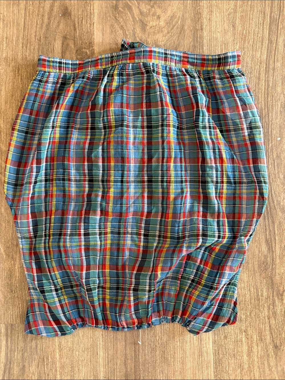 NWOT Doen PLAID THEO TOP Size M - Picture 9 of 11